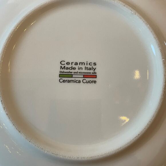 Ceramica Cuore Christmas Ceramic Appetizer Plates 8in Made in Italy Set of 4 New - Picture 10 of 15